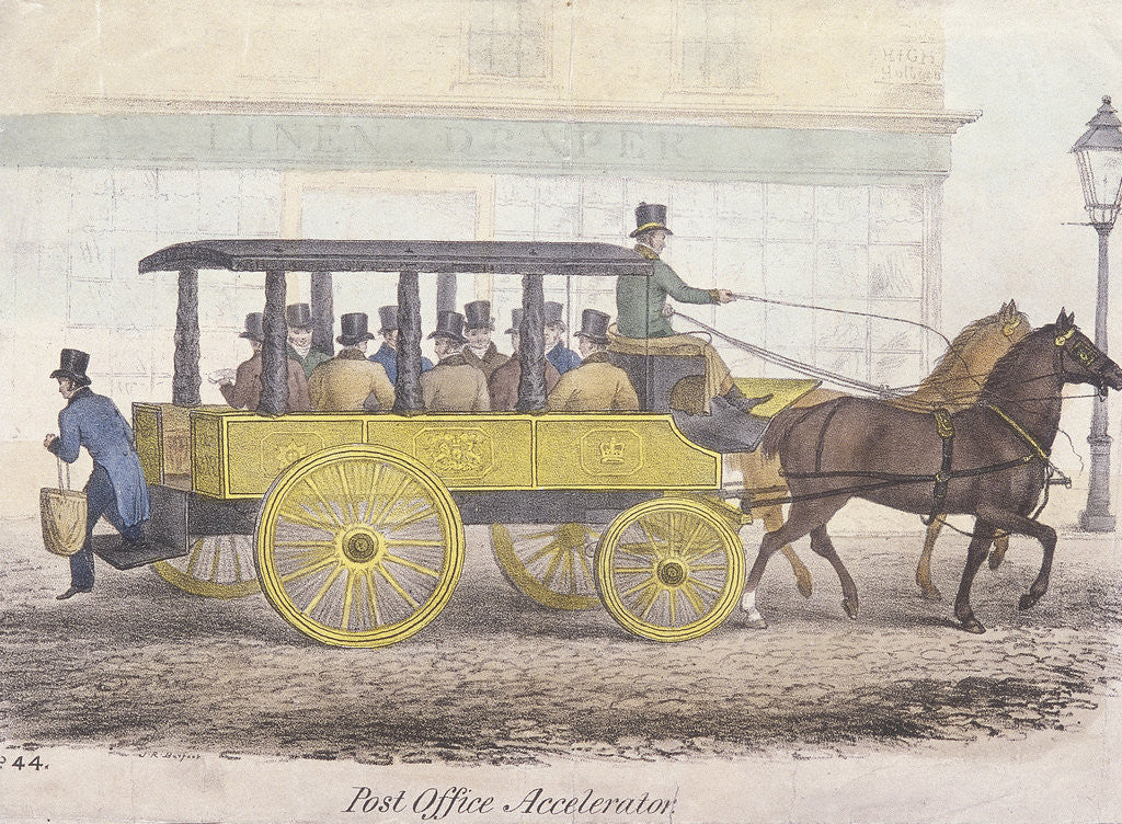 Post Office Accelerator with passengers, Holborn, London by Anonymous