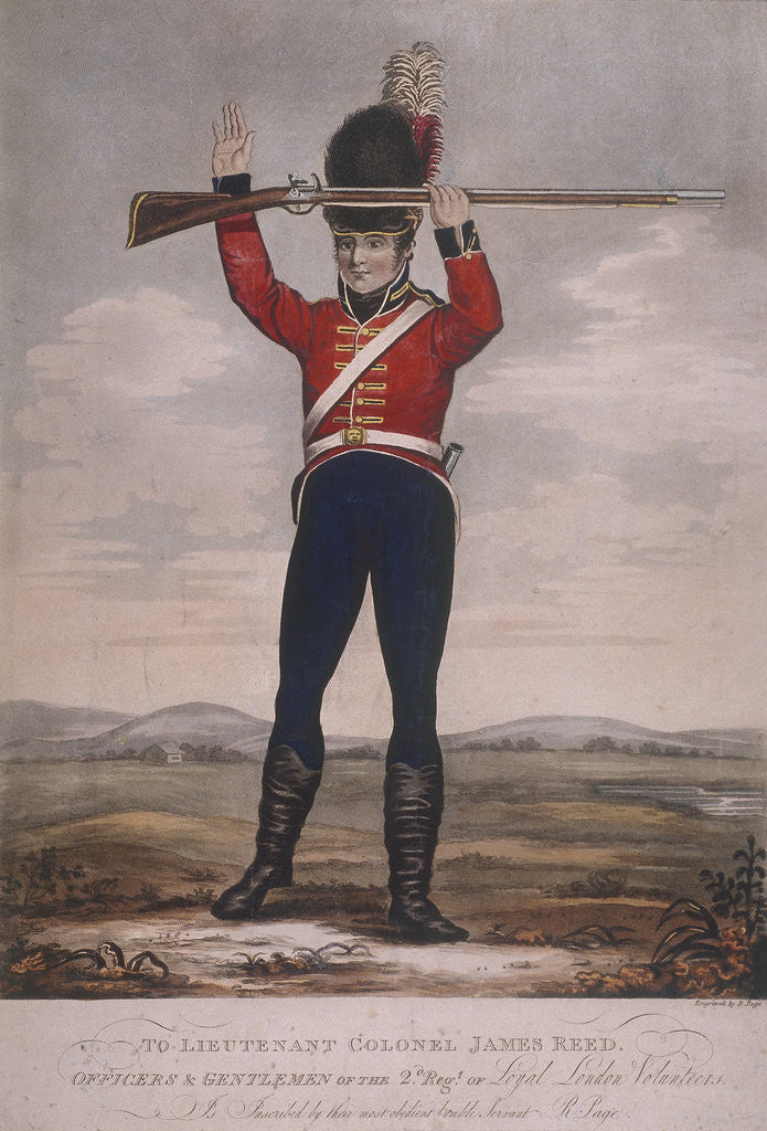 Detail of Soldier of the second regiment of Loyal London Volunteers by R Page