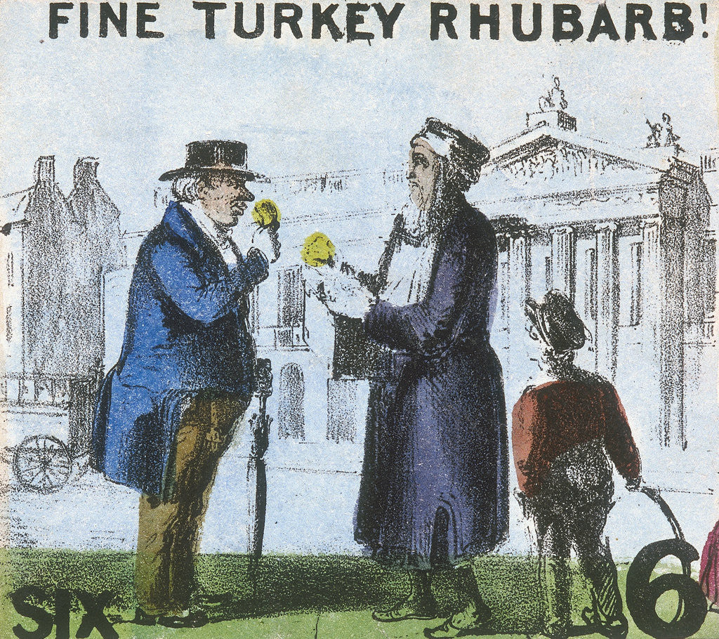 Detail of Fine Turkey Rhubarb!, Cries of London by TH Jones