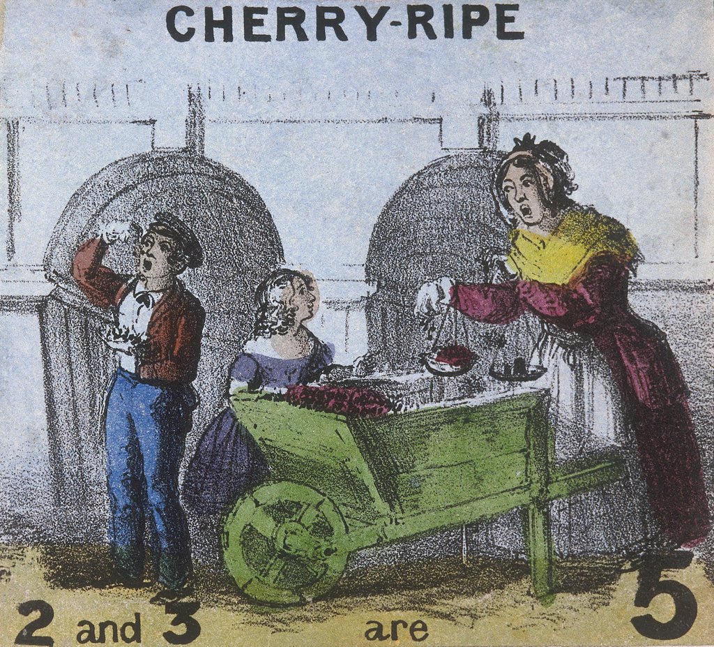 Detail of Cherry-ripe, Cries of London by TH Jones
