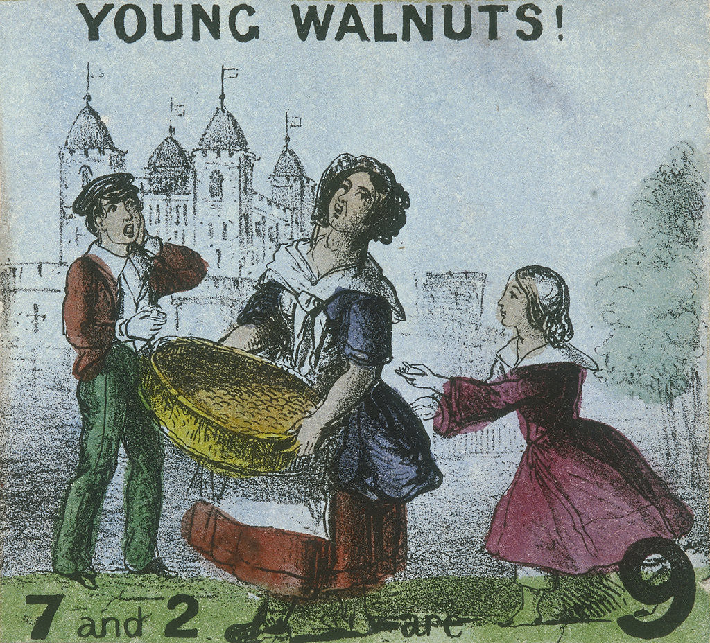 Detail of Young Walnuts!, Cries of London by TH Jones