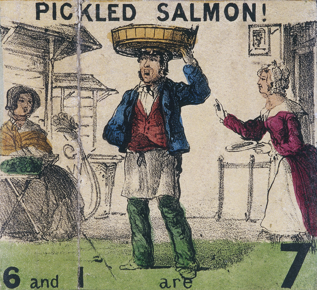 Detail of Pickled Salmon!, Cries of London by TH Jones