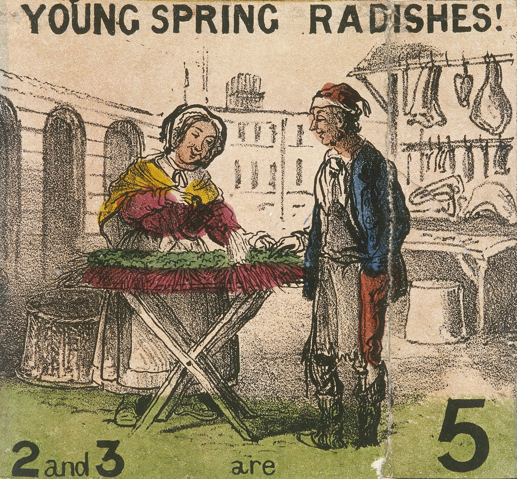 Detail of Young Spring Radishes!, Cries of London by TH Jones