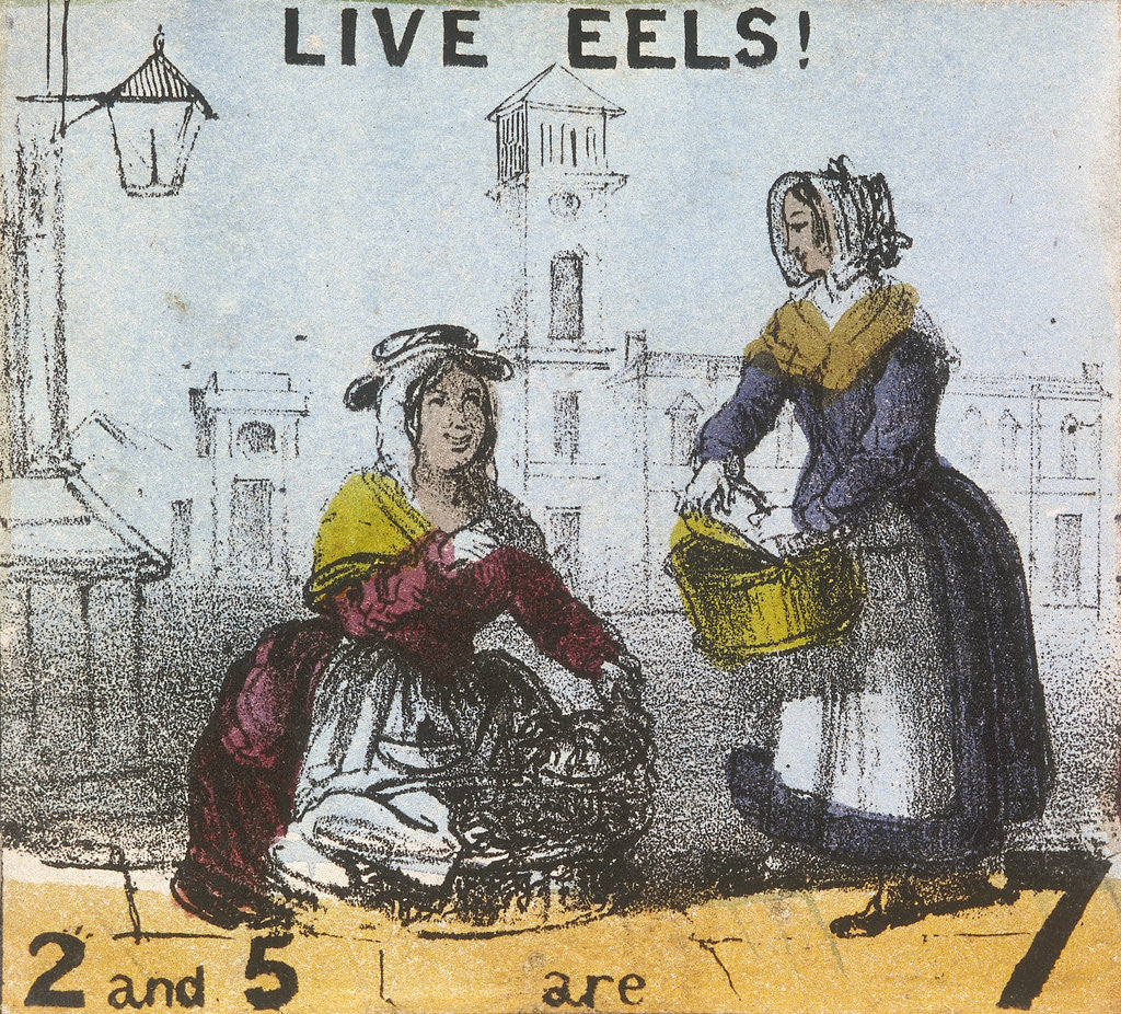Detail of Live Eels!, Cries of London by TH Jones