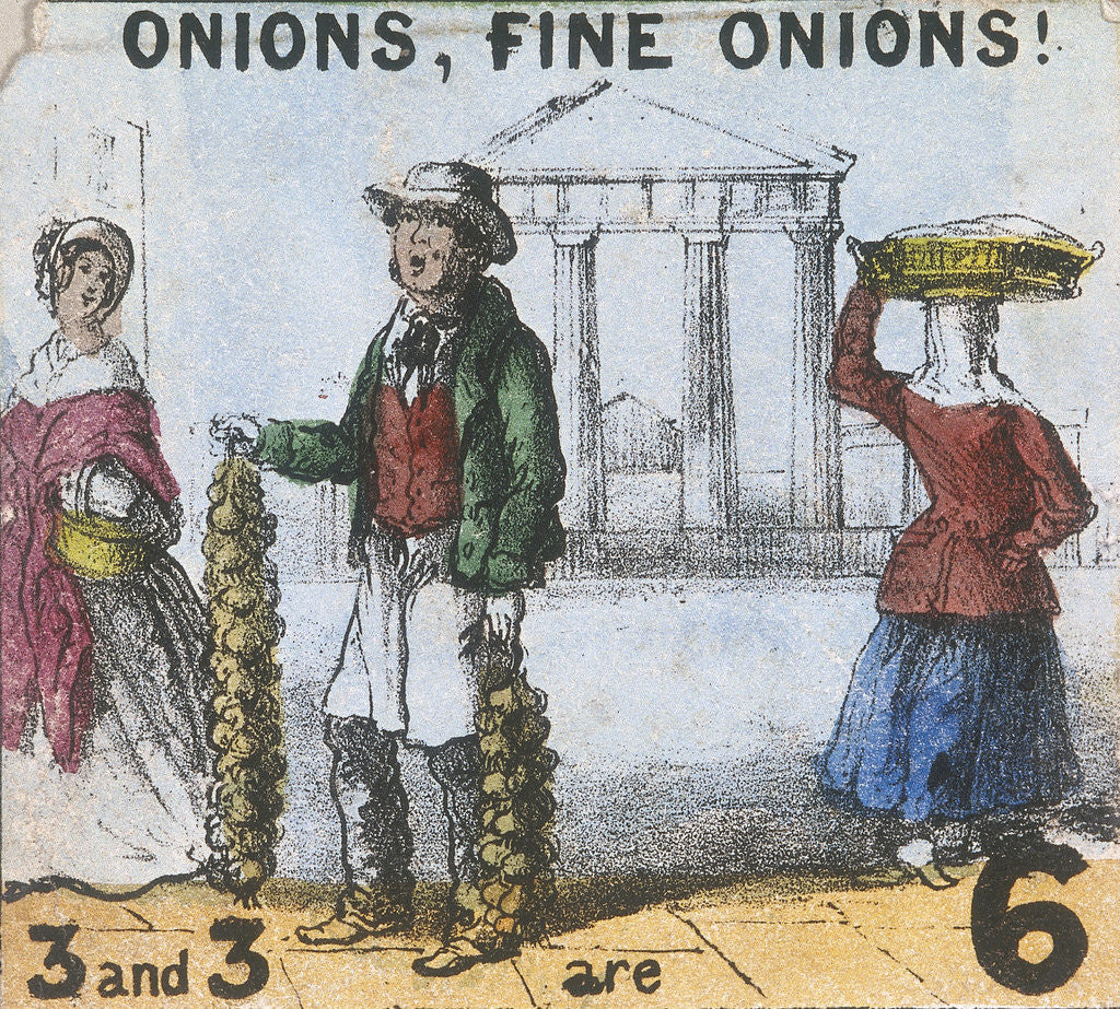 Detail of Onions, Fine Onions!, Cries of London by TH Jones