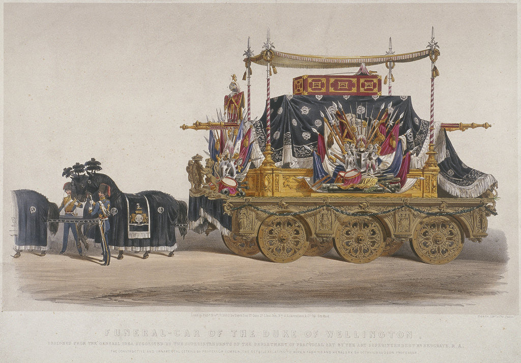 Detail of View of the funeral car of the Duke of Wellington by Richard Redgrave