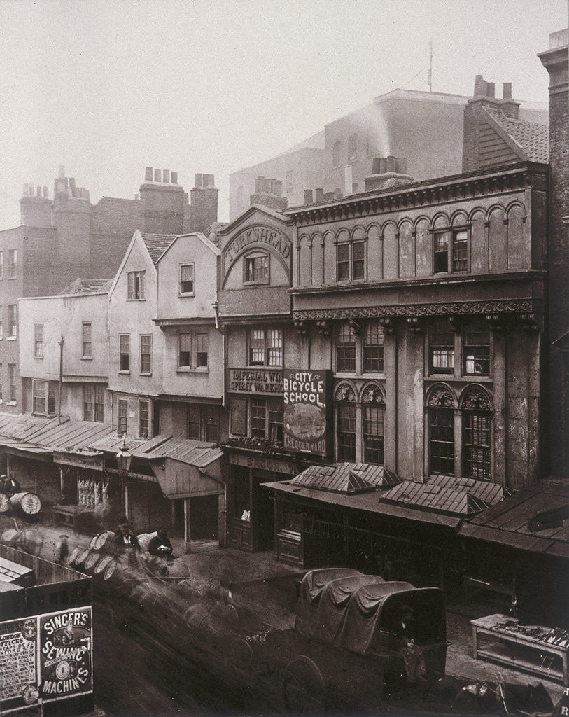 Detail of View of houses and shops in Aldersgate Street by Henry Dixon