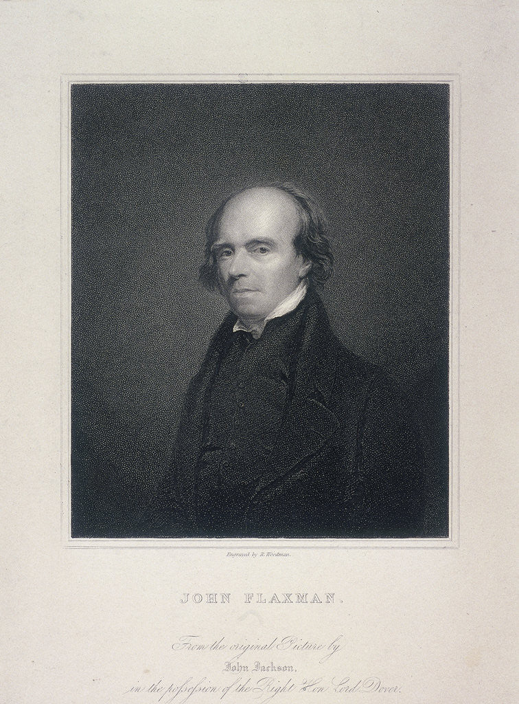 Detail of Portrait of John Flaxman by Richard Woodman
