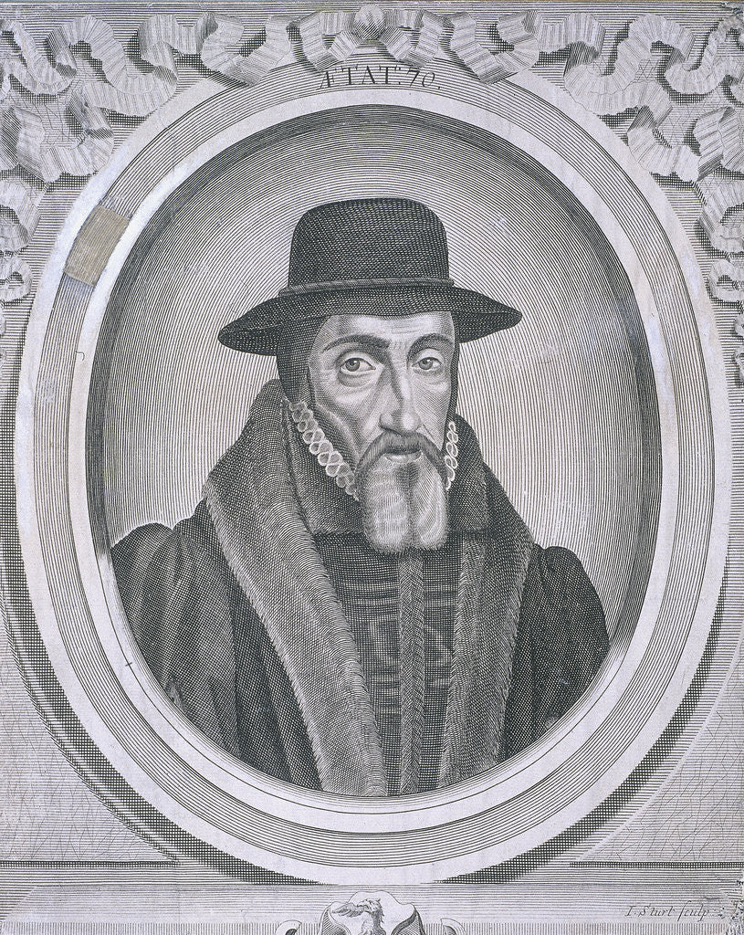 Detail of Oval portrait of John Foxe, c1570 by John Sturt