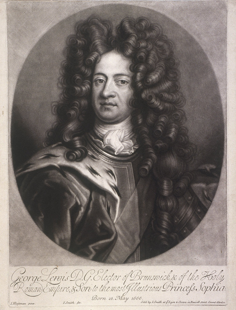 Detail of Oval portrait of George I, King of Great Britain by Joseph Smith