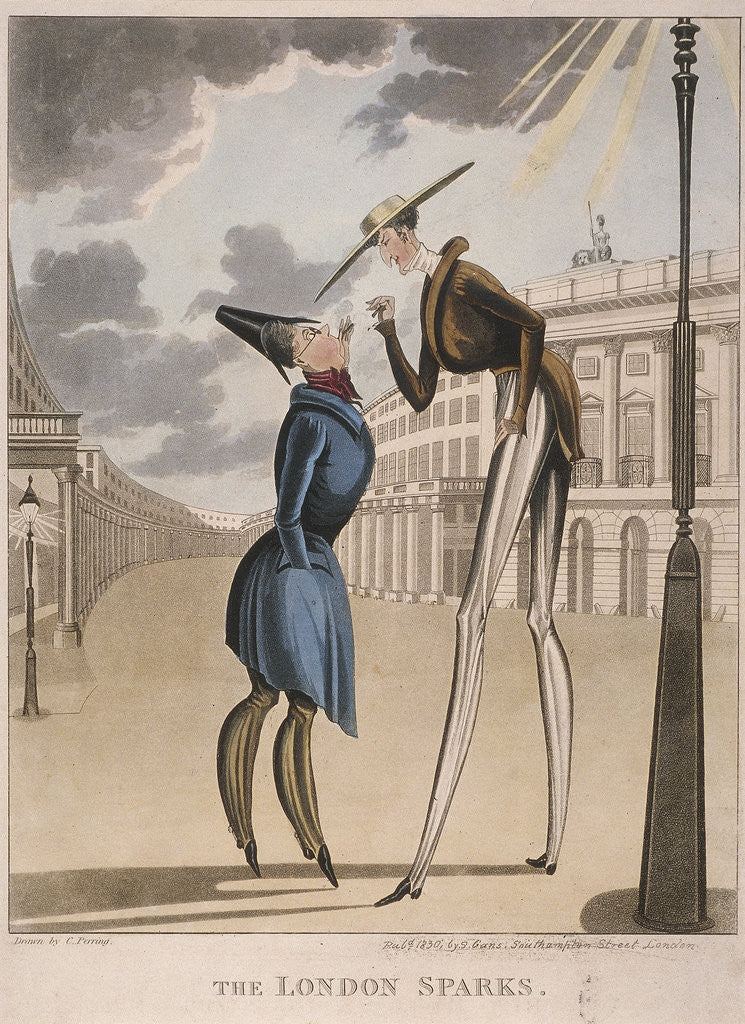 Detail of View across Piccadilly Circus looking up Regent Street, Westminster, London by Anonymous