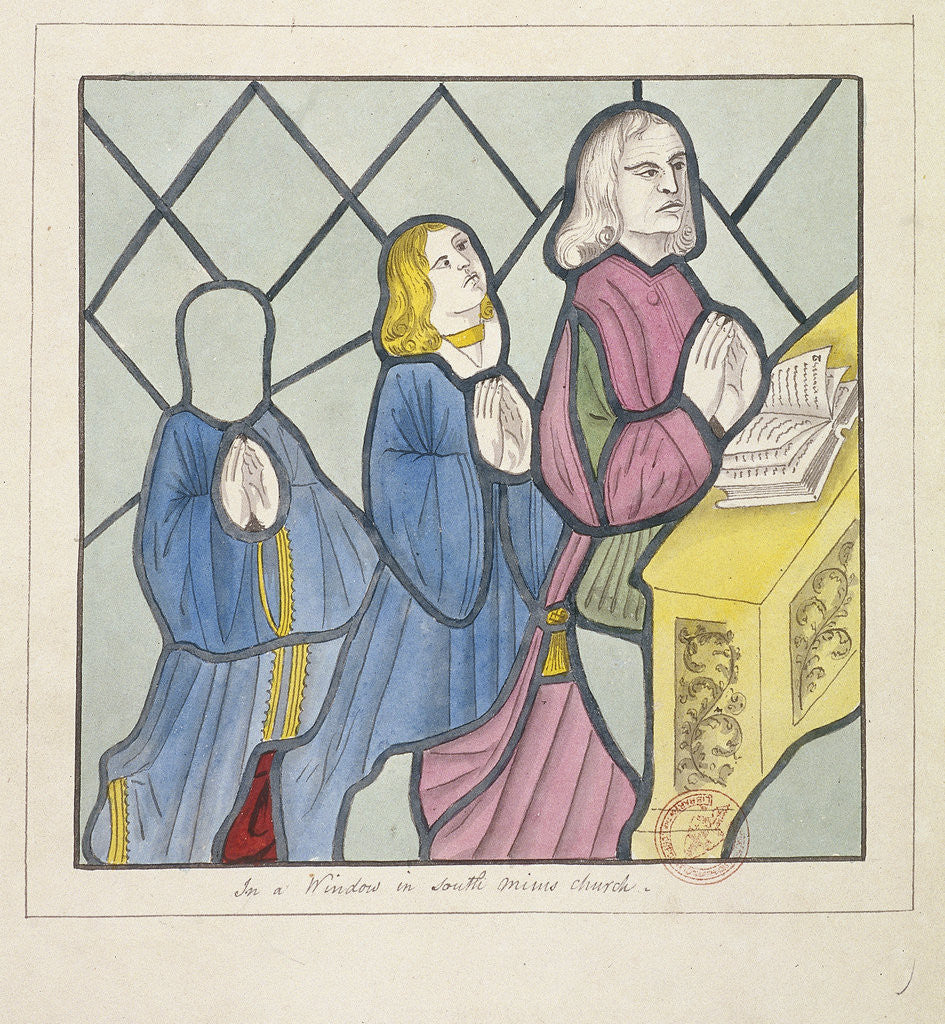 Detail of Detail of a stained glass window, St Giles, South Mimms, Hertfordshire by Anonymous