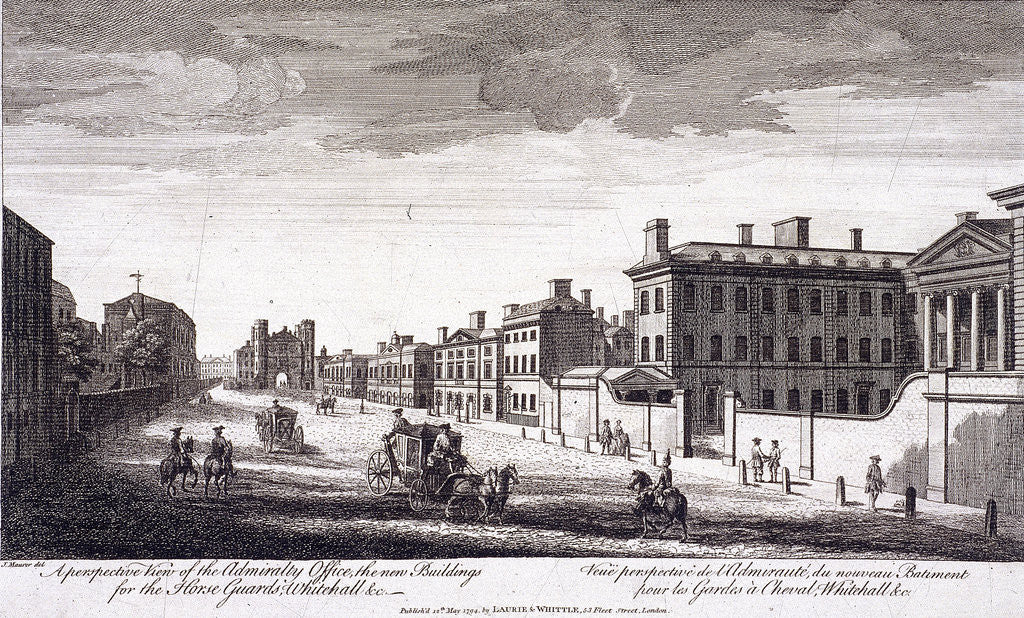 Detail of Admiralty, Whitehall, London by Laurie & Whittle