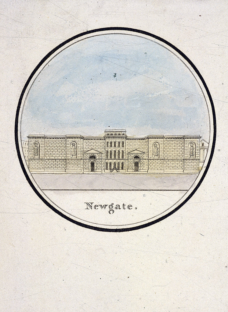 Detail of View of Newgate Prison, Old Bailey, London by Anonymous