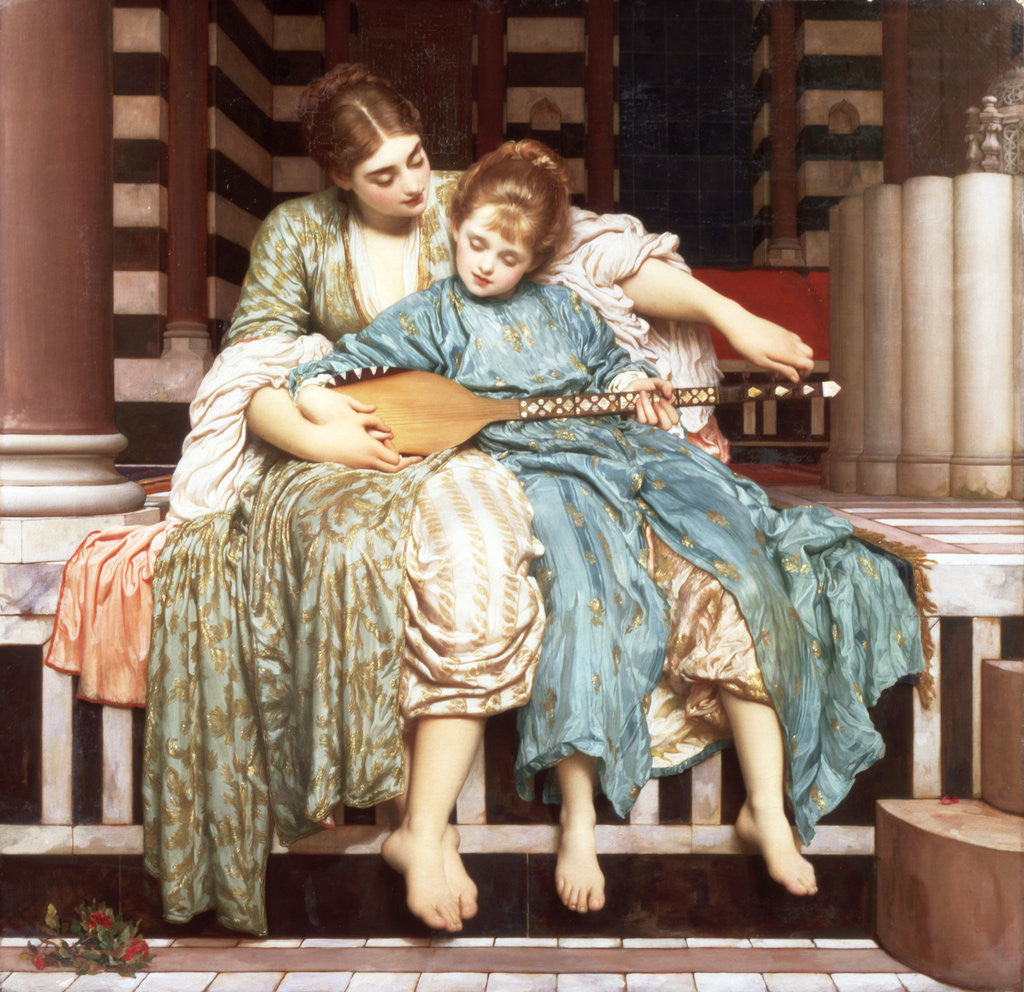 Detail of The Music Lesson by Frederic Leighton