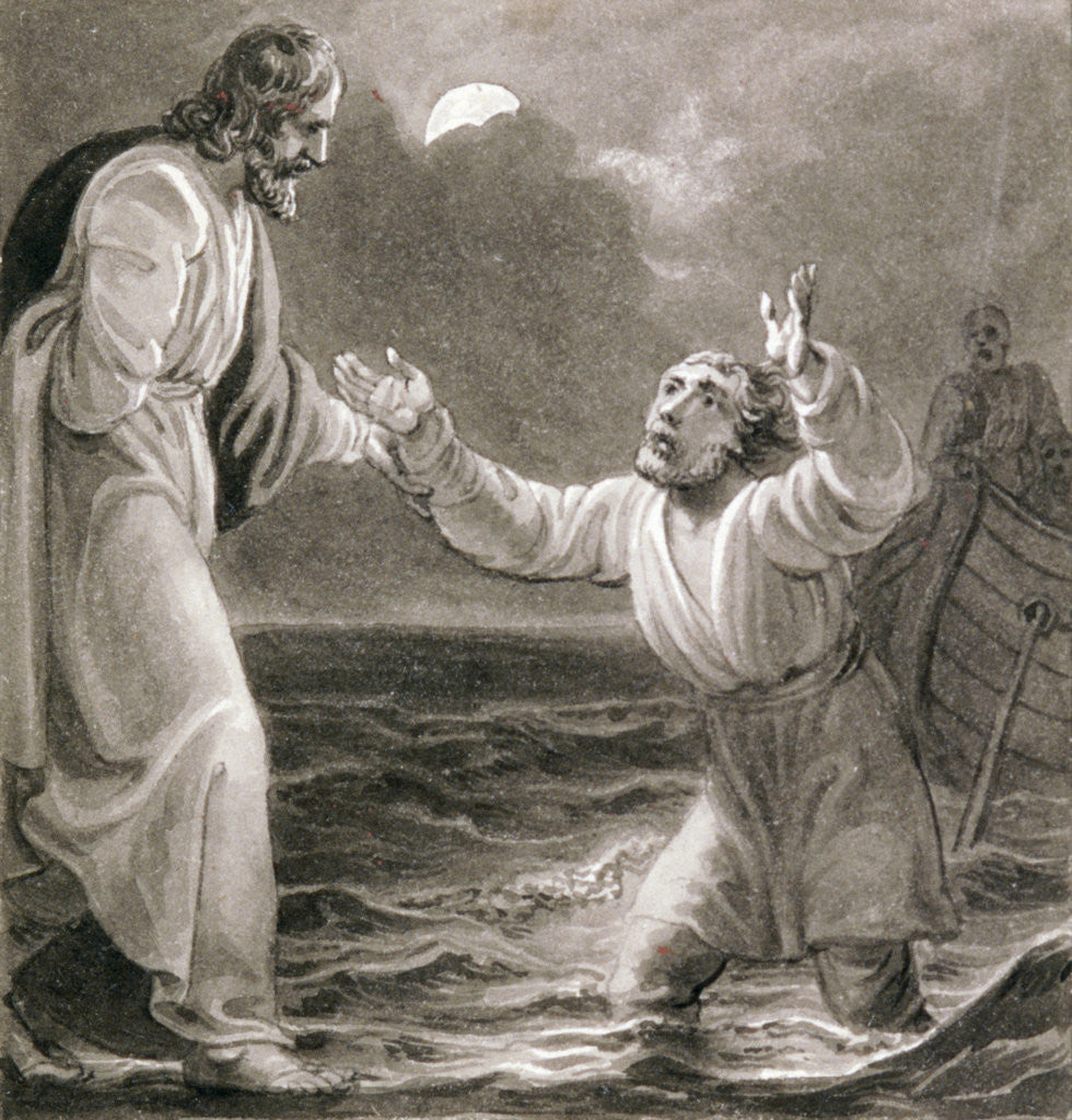 Detail of Christ Walking on the Water by Henry Corbould