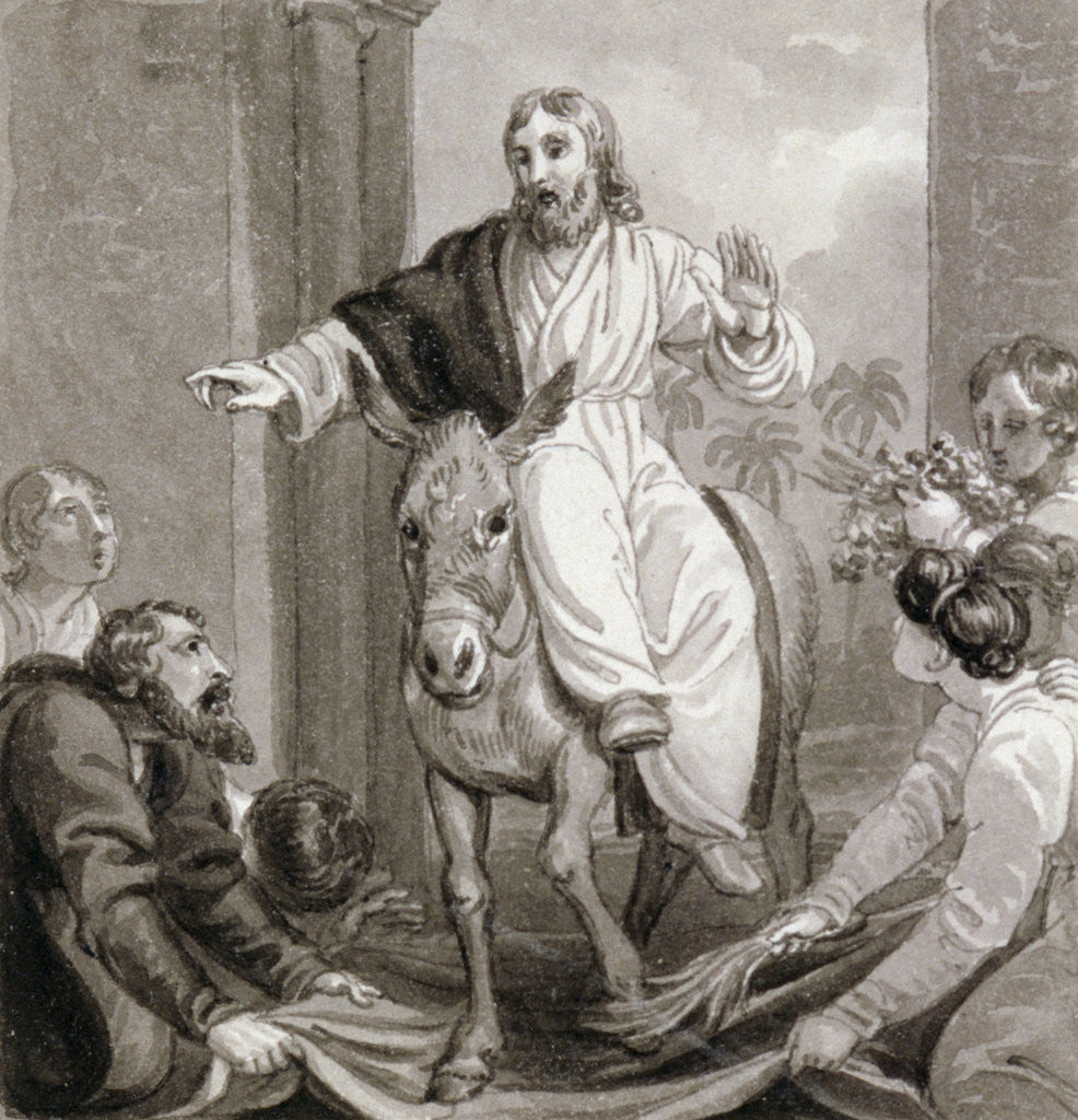 Detail of Christ entering Jerusalem, Israel by Henry Corbould