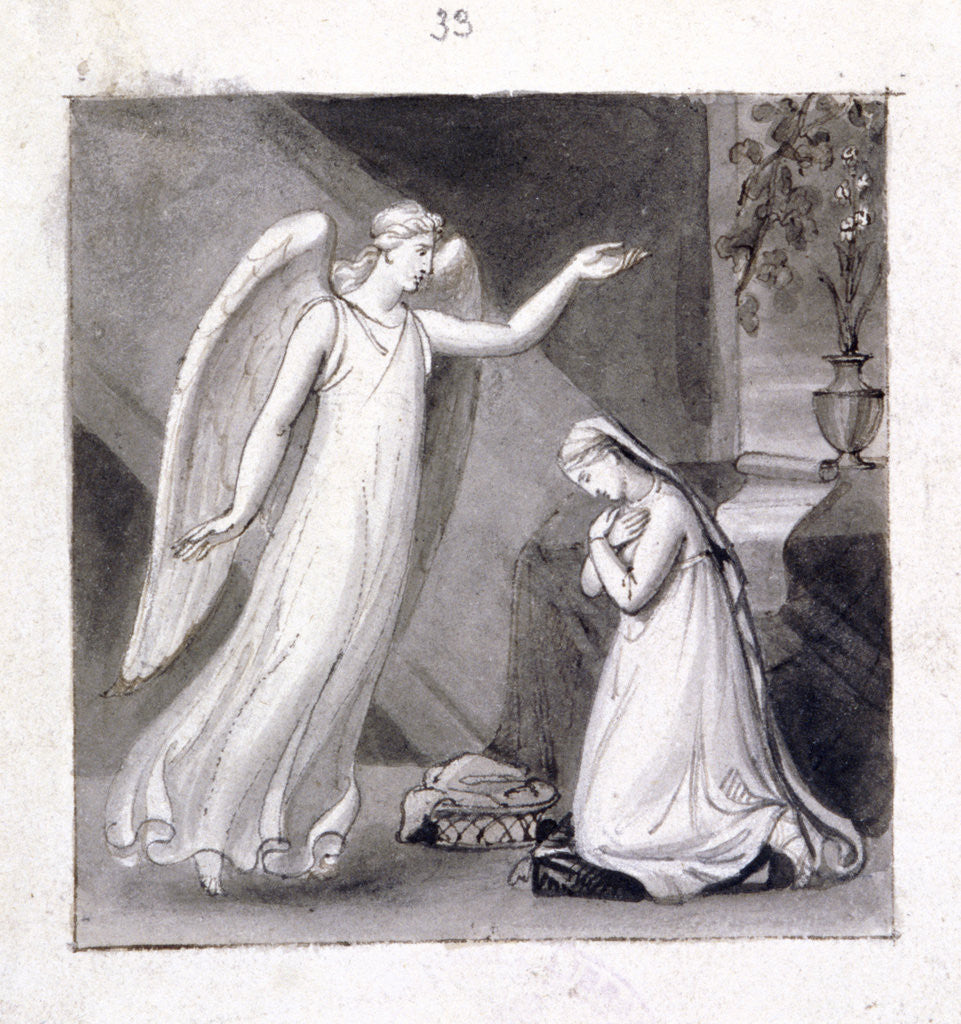 Detail of The Annunciation by Corbould Family