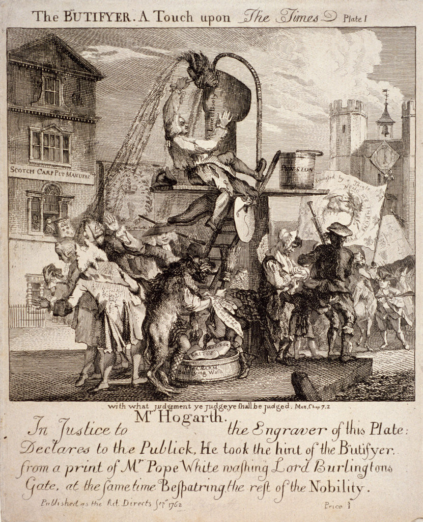 Detail of William Hogarth by Paul Sandby