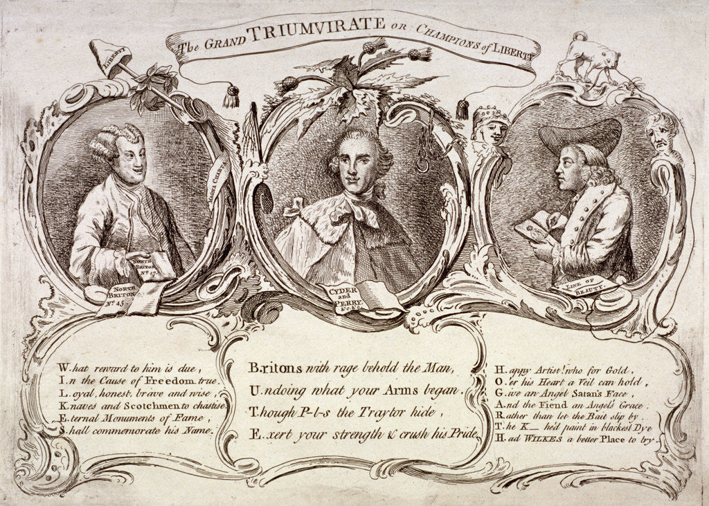 Detail of The Grand Triumvirate or Champions of Liberty ... by Anonymous