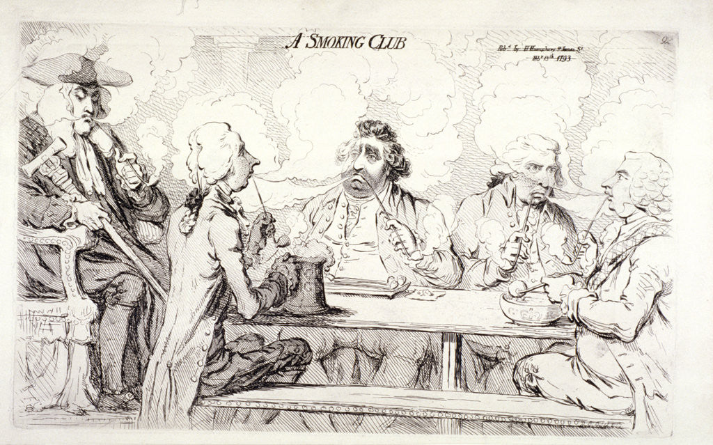 Detail of A smoking club, House of Commons, London by Anonymous