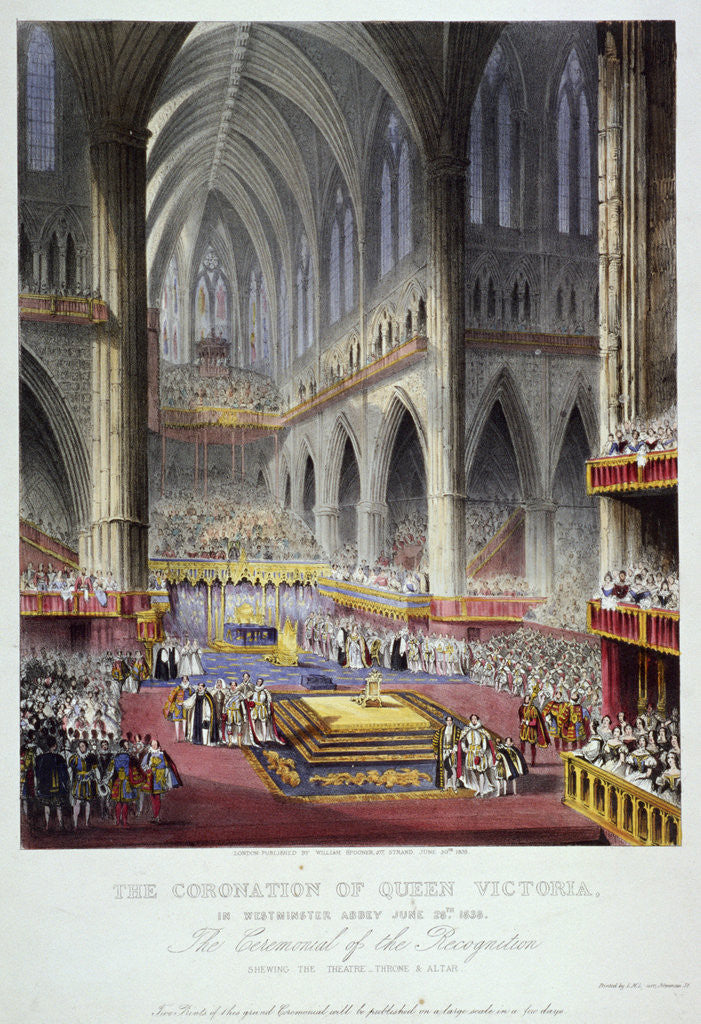 Detail of Coronation of Queen Victoria in Westminster Abbey, London by Anonymous
