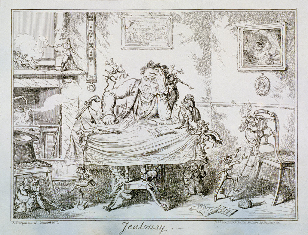 Detail of Jealousy by George Cruikshank