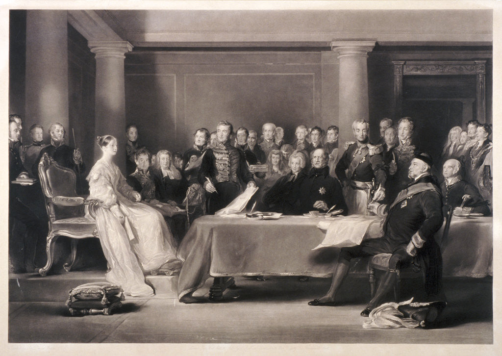 Queen Victoria presiding at the council on her accession to the throne by Charles Fox