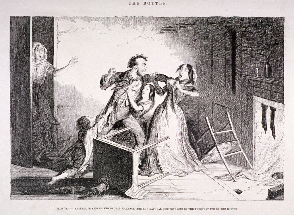 Detail of The Bottle by George Cruikshank
