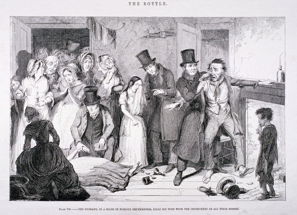 Detail of The Bottle by George Cruikshank