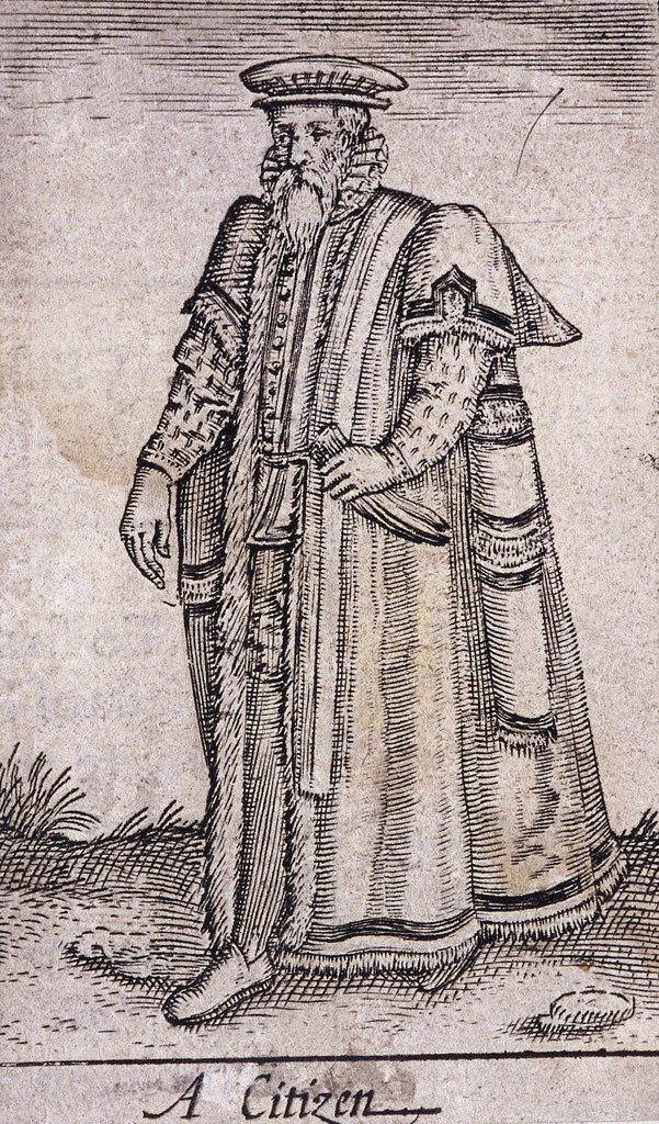 Detail of A citizen of London in civic costume by Anonymous