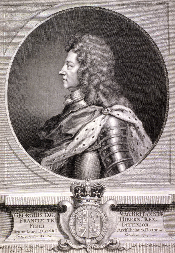 Detail of George I, King of Great Britain by J Chereau