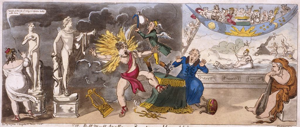 The Pall Mall Apollo or R-ty in a blaze by Isaac Cruikshank