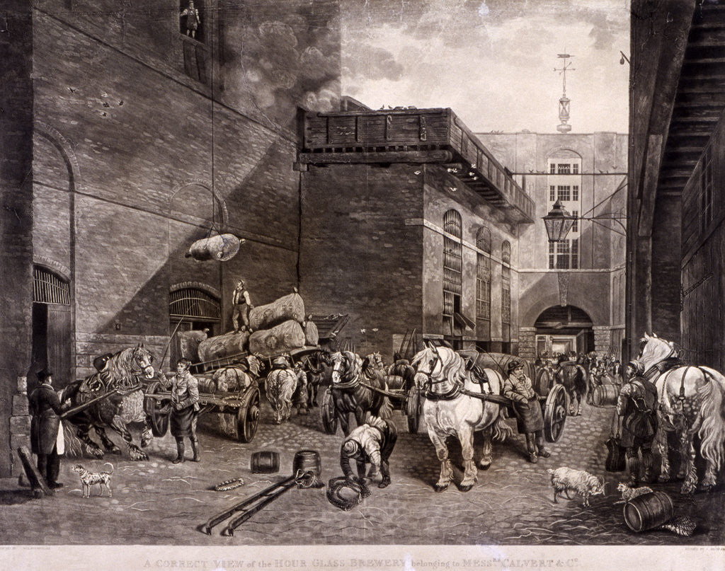 The Hour Glass Brewery on Upper Thames Street, London by J Bromley