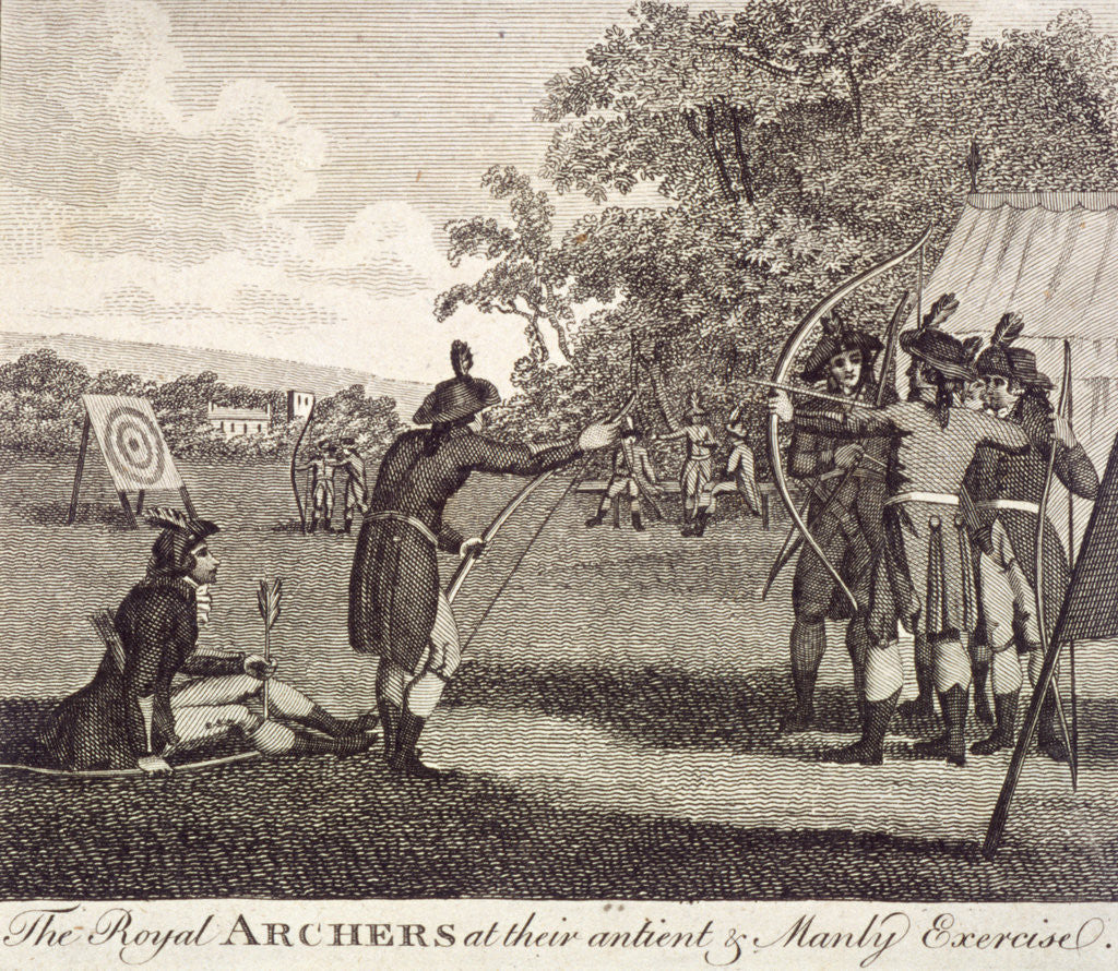 Detail of View of The Royal Archers in Finsbury Fields by Anonymous