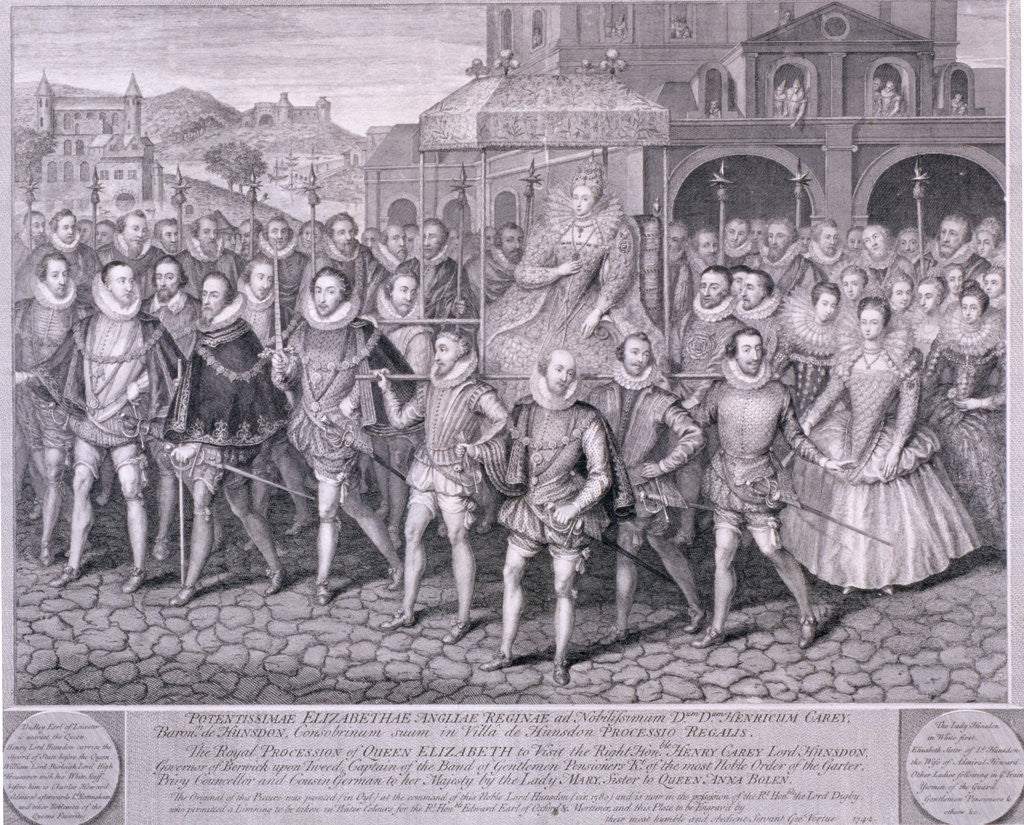 Procession of Queen Elizabeth I to Blackfriars, London, 16 June 1600 by George Vertue