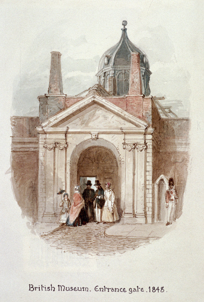 Detail of British Museum, entrance gate by James Findlay