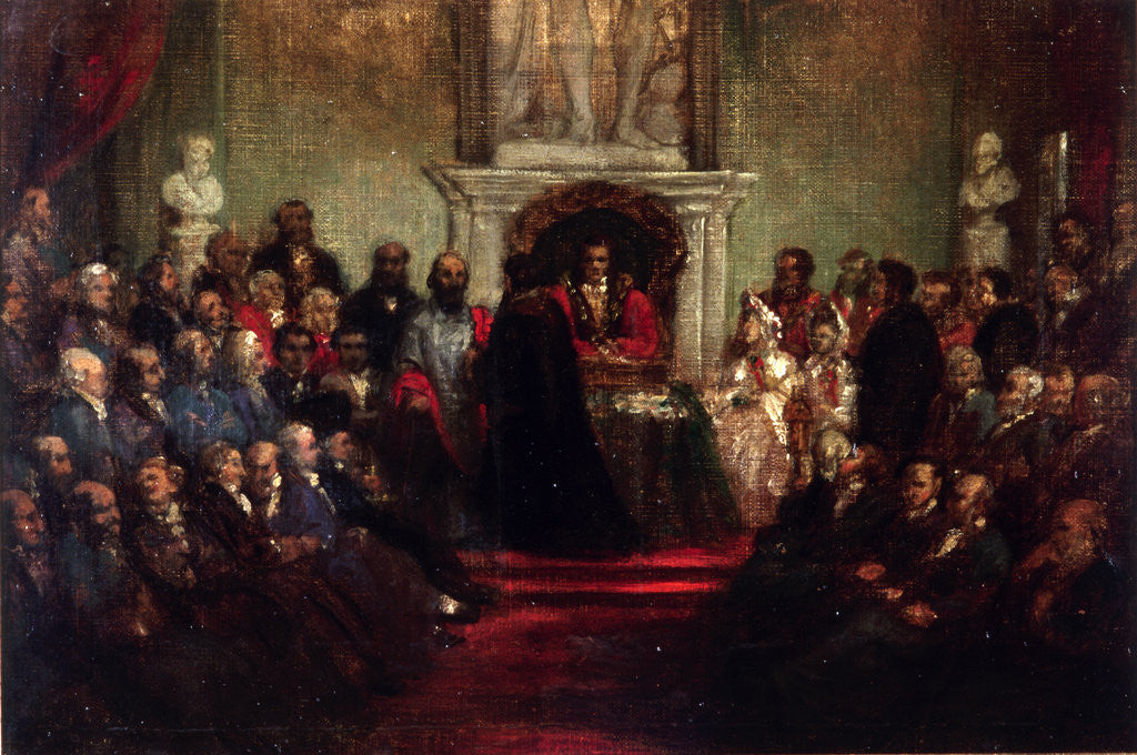 Presentation of the Freedom of the City to General Garibaldi, April 20 1864' by Sir John Gilbert