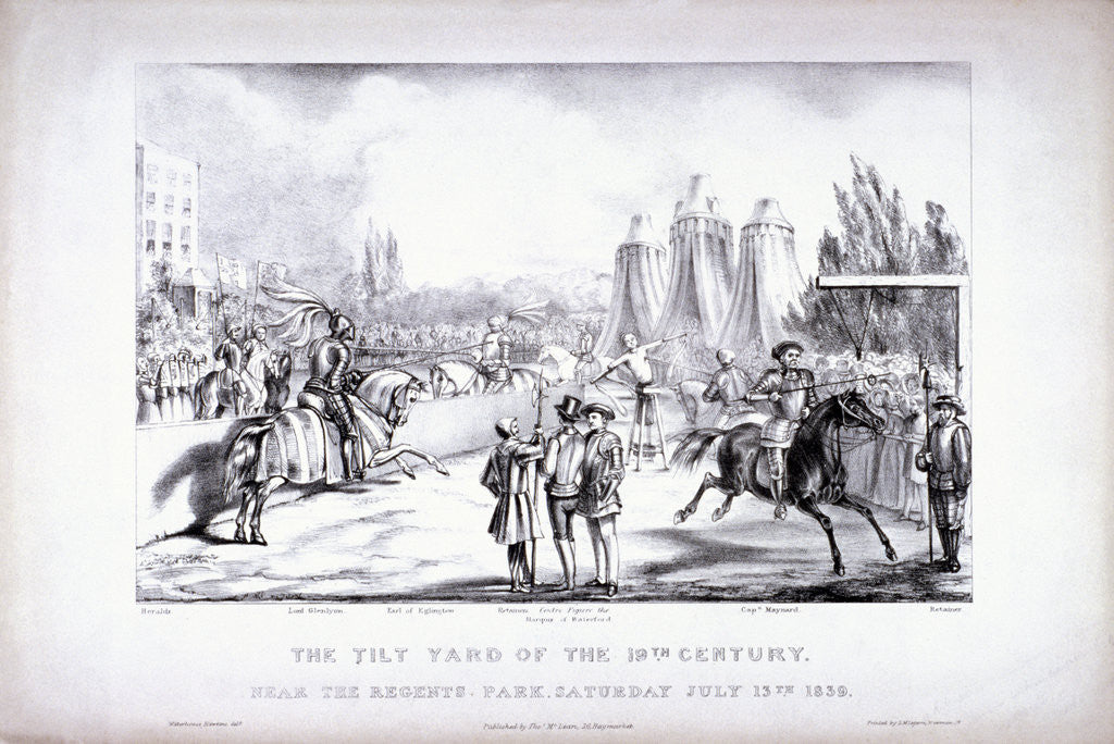 Detail of Eglinton Tournament, the Tilt-Yard of the 19th century, near the Regent's Park, London by Louis Maria Lefevre