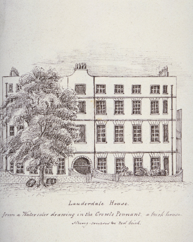 Detail of Lauderdale House, Aldersgate Street, London, c1800(?) by Mary Anne Hedger