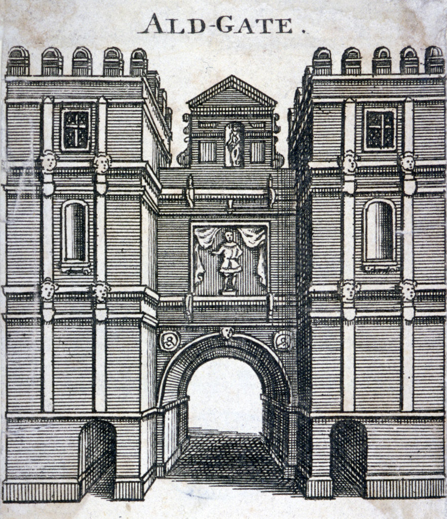 Detail of Aldgate, London, c1800(?) by Anonymous