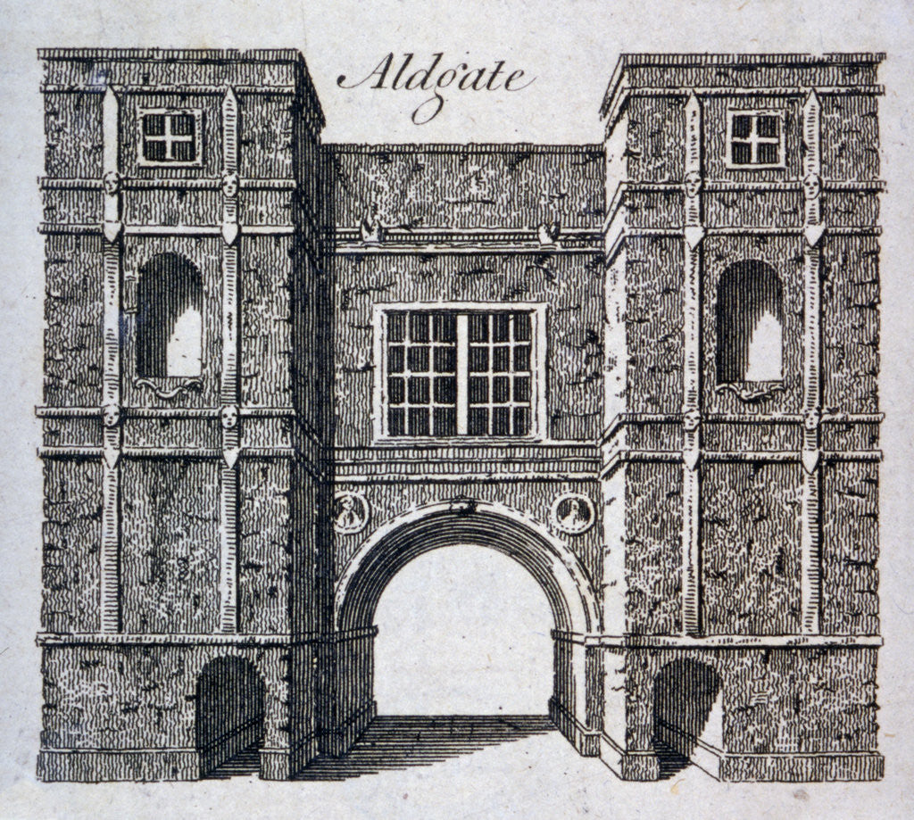 Detail of Aldgate, London, c1800(?) by Anonymous
