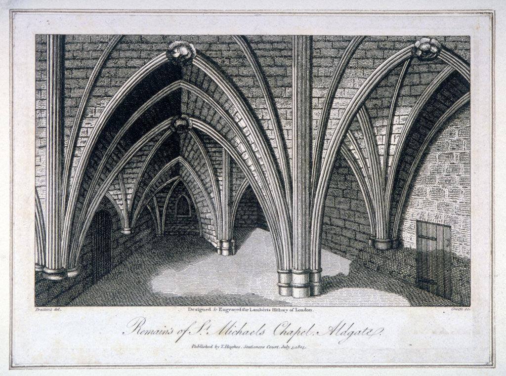 Detail of St Michael's Crypt, Aldgate, London by Samuel Owen