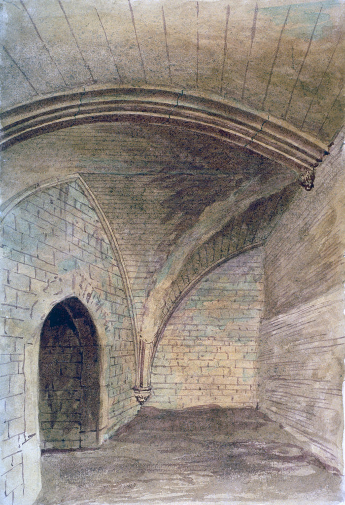 Detail of St Michael's Crypt, Aldgate, London by John Phillipps Emslie