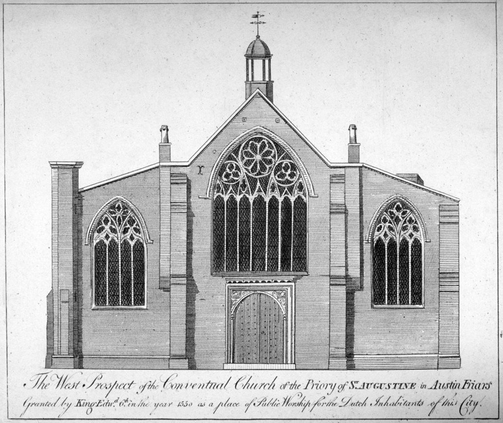 Detail of West elevation of Austin Friars, City of London by Anonymous