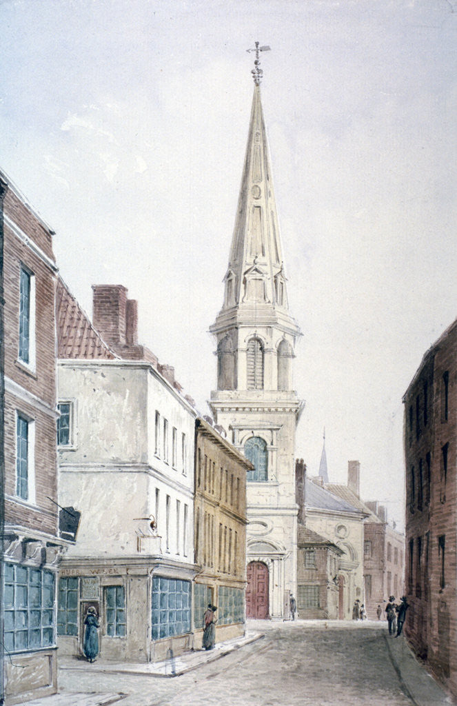 Detail of View of St Antholin from the west, City of London by Anonymous