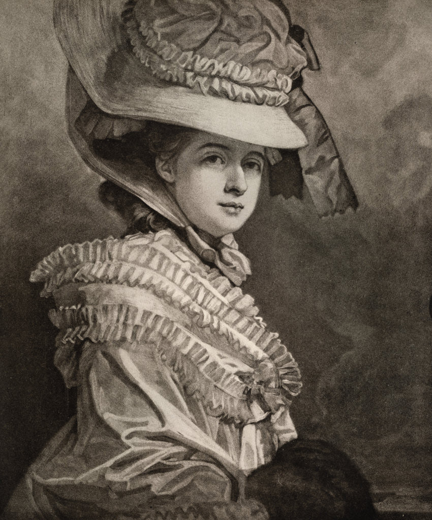 Detail of Miss Cumberland by George Romney