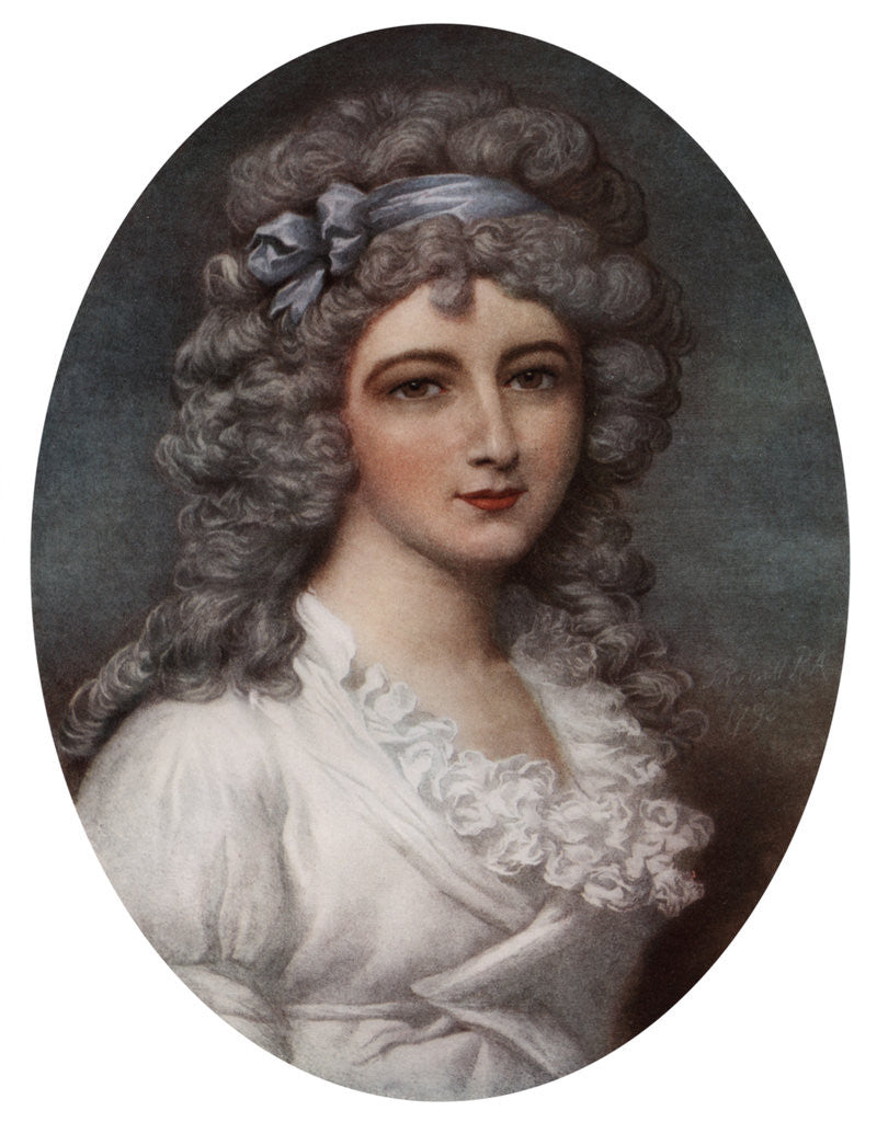 Detail of Portrait of a Young Lady by L Busiere