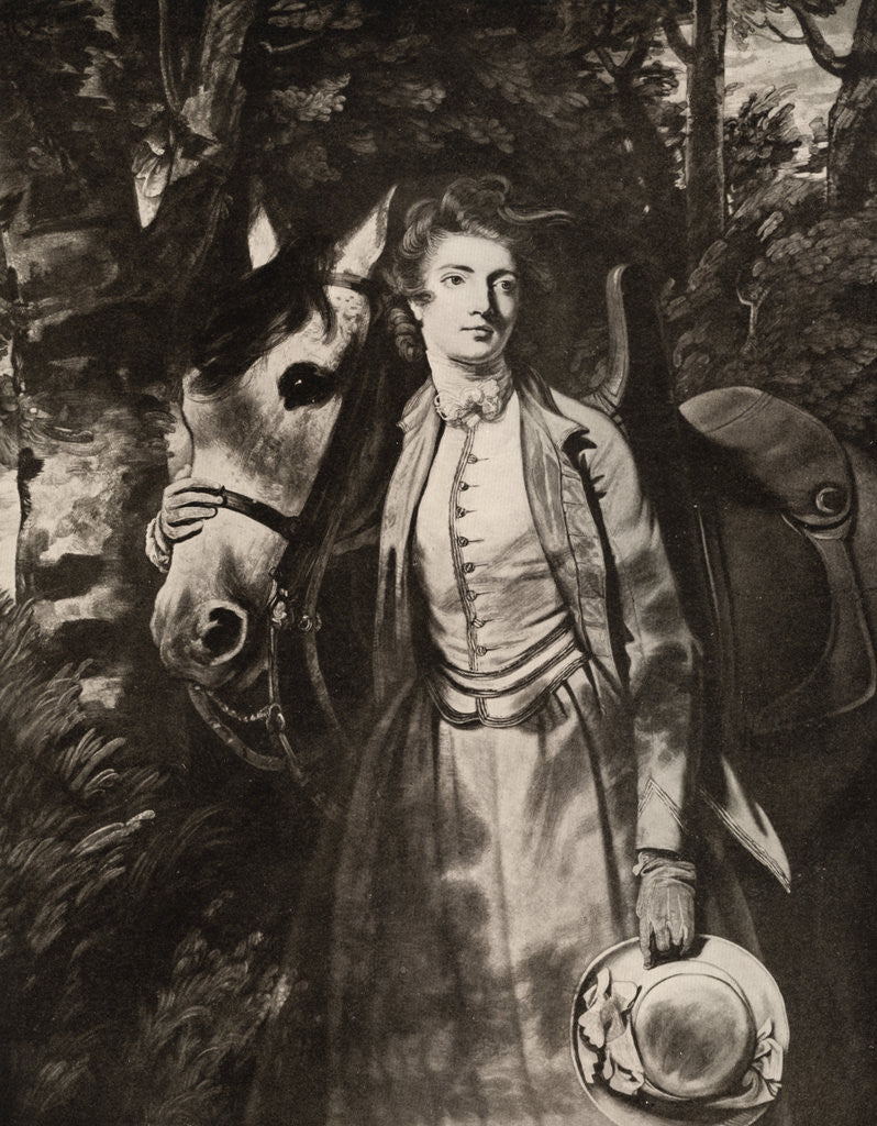 Detail of Lady Charles Spencer by William Dickinson