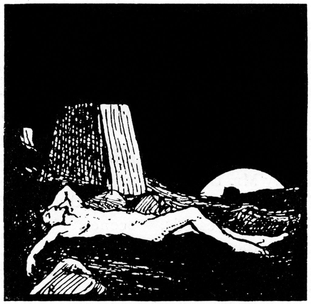 Detail of Drawing for the Book of Job by Robert Traill Rose